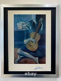 Pablo Picasso+ Original 1954 + Signed + Hand Tipped Colorplate The Old Guitarist