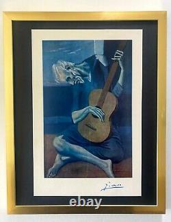 Pablo Picasso+ Original 1954 + Signed + Hand Tipped Colorplate The Old Guitarist