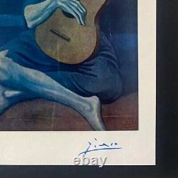 Pablo Picasso+ Original 1954 + Signed + Hand Tipped Colorplate The Old Guitarist