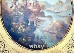 Painting Dreamy Old World Signed Original Antique Oil on Board Art Van Ros