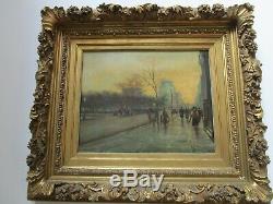 Paul Cornoyer Painting Rare Madison Square 1890 Antique Americana Masterful Old