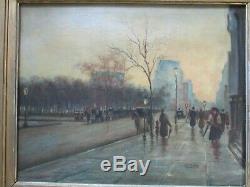 Paul Cornoyer Painting Rare Madison Square 1890 Antique Americana Masterful Old