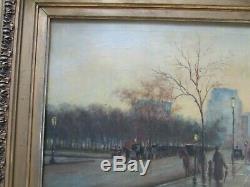 Paul Cornoyer Painting Rare Madison Square 1890 Antique Americana Masterful Old