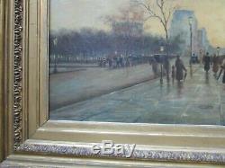 Paul Cornoyer Painting Rare Madison Square 1890 Antique Americana Masterful Old