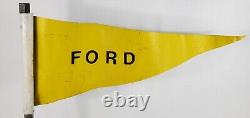 Pennant Banner Flag advertising sign FORD antique vtg old paint car memorabilia