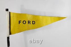 Pennant Banner Flag advertising sign FORD antique vtg old paint car memorabilia