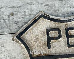 Pennsylvania Shield Sign ROUTE 322 Penna Highway RT Badge Antique Vintage OLD