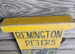 Primitive Folk Art Seaside Rod & Gun Club Wood Trade Sign (Not Very Old)