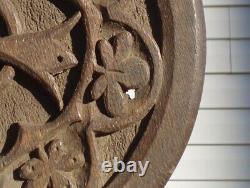 Primitive Old Antique Religious Wood Plaque Sign Cross Masonic Templar Relic Af