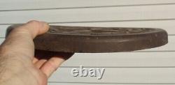 Primitive Old Antique Religious Wood Plaque Sign Cross Masonic Templar Relic Af