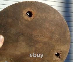Primitive Old Antique Religious Wood Plaque Sign Cross Masonic Templar Relic Af