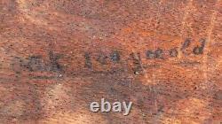 Primitive Old Antique Religious Wood Plaque Sign Cross Masonic Templar Relic Af