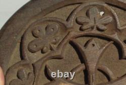 Primitive Old Antique Religious Wood Plaque Sign Cross Masonic Templar Relic Af