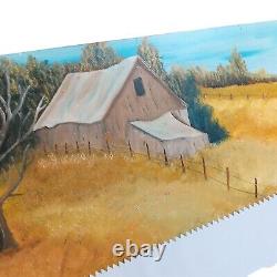 Primitive Painted Saw Folk Art Farm For Sale 30 Inch Farmhouse Old Barn Collecti