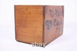 Primitive Vtg Antique Wood Crate Old Store Box 12x8 D. Bros St. Cloud Wisconsin