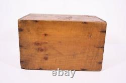 Primitive Vtg Antique Wood Crate Old Store Box 12x8 D. Bros St. Cloud Wisconsin