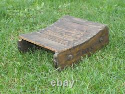 Primitive wood Snow sleigh boch Sled Wooden old Transported barrel wine antique