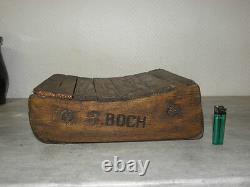 Primitive wood Snow sleigh boch Sled Wooden old Transported barrel wine antique