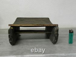 Primitive wood Snow sleigh boch Sled Wooden old Transported barrel wine antique