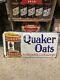 Quaker Oats Porcelain Sign Curved C1900s Rare Made In Germany Old Antique