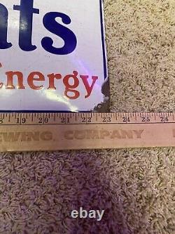 QUAKER OATS PORCELAIN Sign Curved C1900s Rare Made In Germany Old Antique