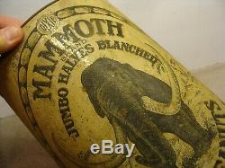 RARE Antique 10 lb. Dixie Mammoth NUTS PEANUTS TIN advertising container OLD lid