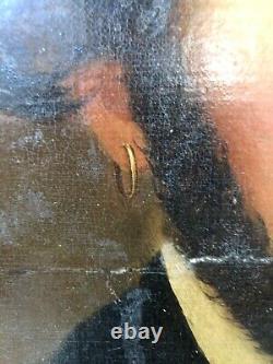 RARE Antique 19th American Old Master Oil Painting of Pirate Insco Williams