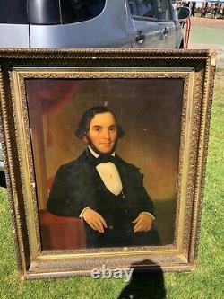 RARE Antique 19th American Old Master Oil Painting of Pirate Insco Williams