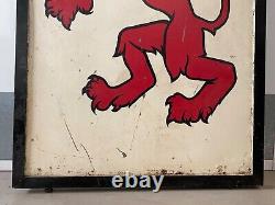 RARE Antique Old Authentic Painted British Pub Sign, RED LION Brighton WOW