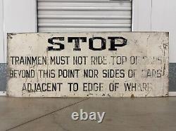 RARE Antique Old California San Francisco STATE BELT RAILROAD Train Sign 40s