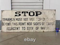 RARE Antique Old California San Francisco STATE BELT RAILROAD Train Sign 40s