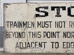 RARE Antique Old California San Francisco STATE BELT RAILROAD Train Sign 40s