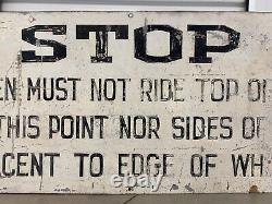 RARE Antique Old California San Francisco STATE BELT RAILROAD Train Sign 40s