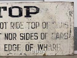 RARE Antique Old California San Francisco STATE BELT RAILROAD Train Sign 40s