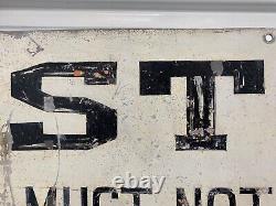 RARE Antique Old California San Francisco STATE BELT RAILROAD Train Sign 40s