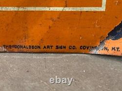 RARE Antique Old Historic Los Angeles Automobile Insurance Painted Sign, 20's