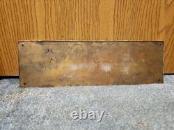 RARE Antique Vintage Bronze To Fire Escape Arrow Sign Old Factory Gas Station