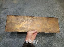 RARE Antique Vintage Bronze To Fire Escape Arrow Sign Old Factory Gas Station