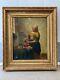 Rare Fine Antique Dutch Old Master Oil Painting, After Vermeer Signed