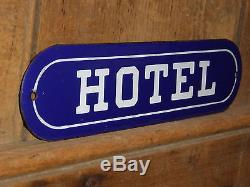 RARE MINT 1930s OLD ORIGINAL EARLY HOTEL PORCELAIN TRADE SIGN VINTAGE ANTIQUE
