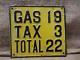 Rare Vintage 1920s Embossed Metal Gas Tax Sign Antique Old Automobile 9446
