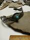 Rare Wow Antique Navajo Sterling Fred Harvey Snake Cuff Turquoise Old Stone