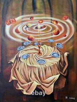 REMEDIOS VARO, Old painting oil on canvas, Signed, framed good condition