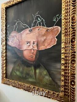 REMEDIOS VARO, Old painting oil on canvas, Signed, framed good condition