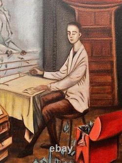 REMEDIOS VARO, Old painting oil on canvas, Signed, unframed good condition