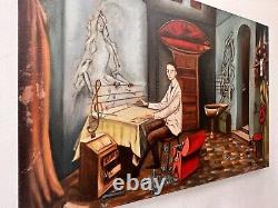 REMEDIOS VARO, Old painting oil on canvas, Signed, unframed good condition