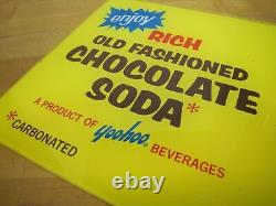 RICH OLD FASHIONED CHOCOLATE SODA Sign YOOHOO Drink Beverage Advertising