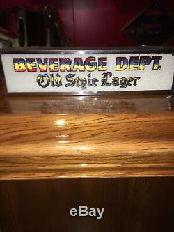 ROG Antique Old Style Lager Beer Motion Light Beverage Dept Color Sign