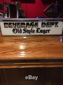 ROG Antique Old Style Lager Beer Motion Light Beverage Dept Color Sign
