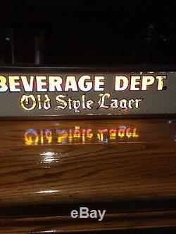 ROG Antique Old Style Lager Beer Motion Light Beverage Dept Color Sign